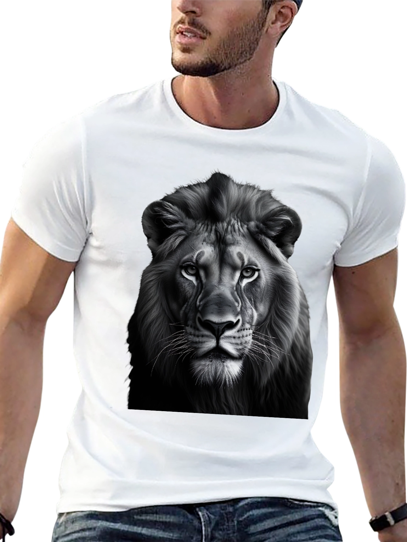 Lion Graphic Black T-Shirt