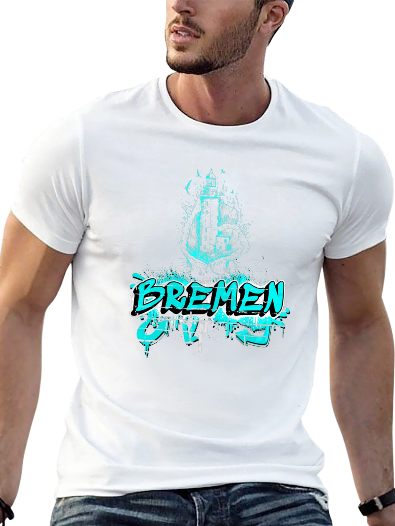 Bremen City Mens Graphic T-Shirt - Black
