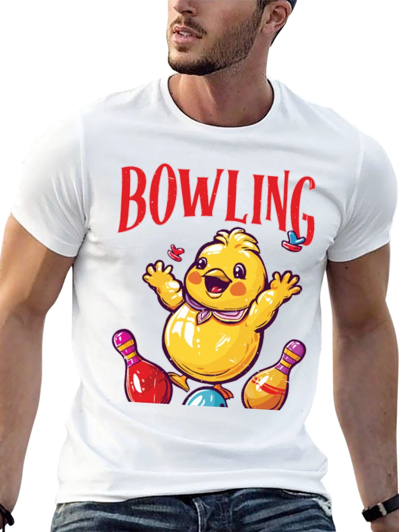 Bowling Chick Graphic Tee - Strike a Pose!