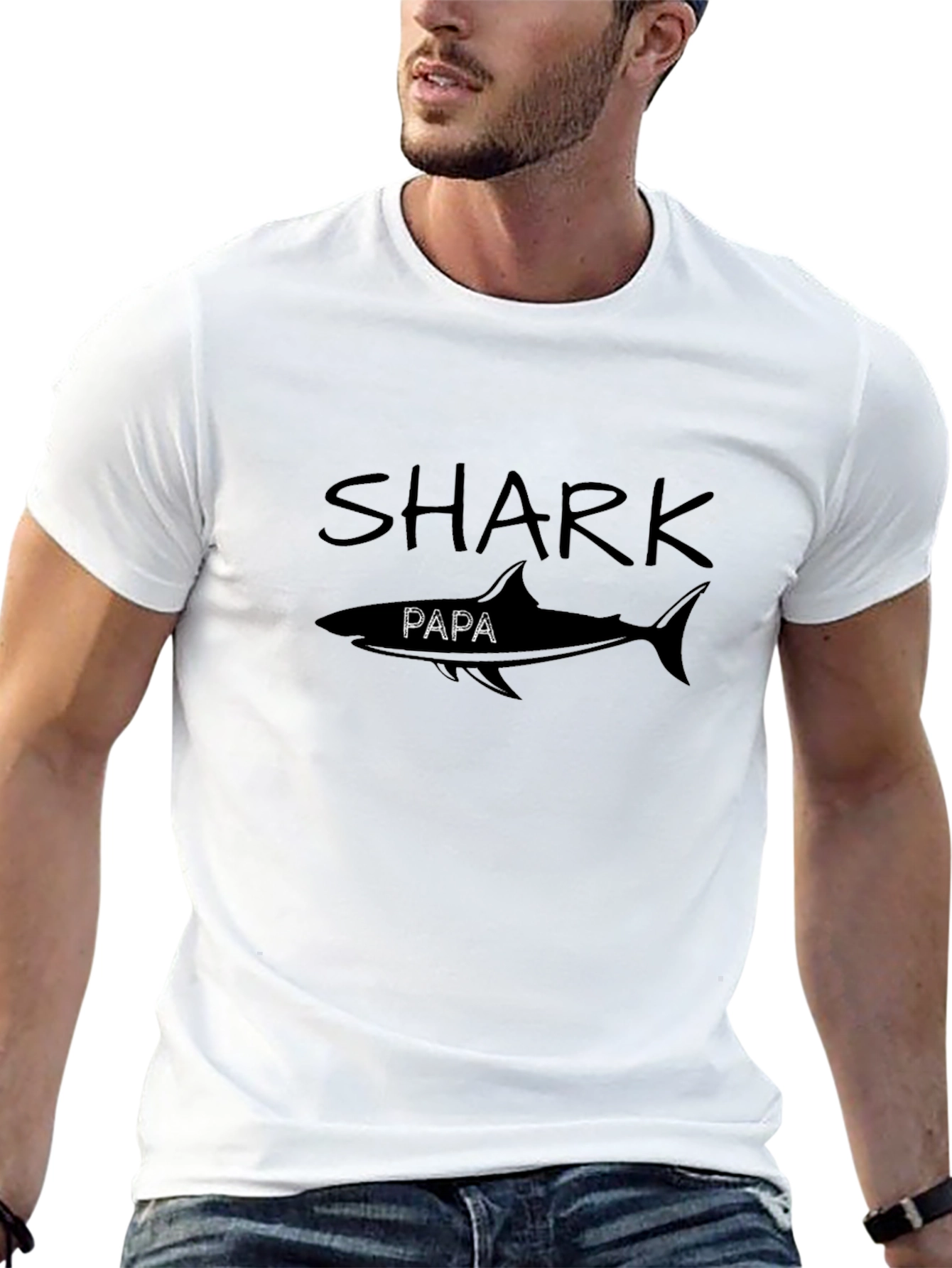 Shark Papa Graphic T-Shirt