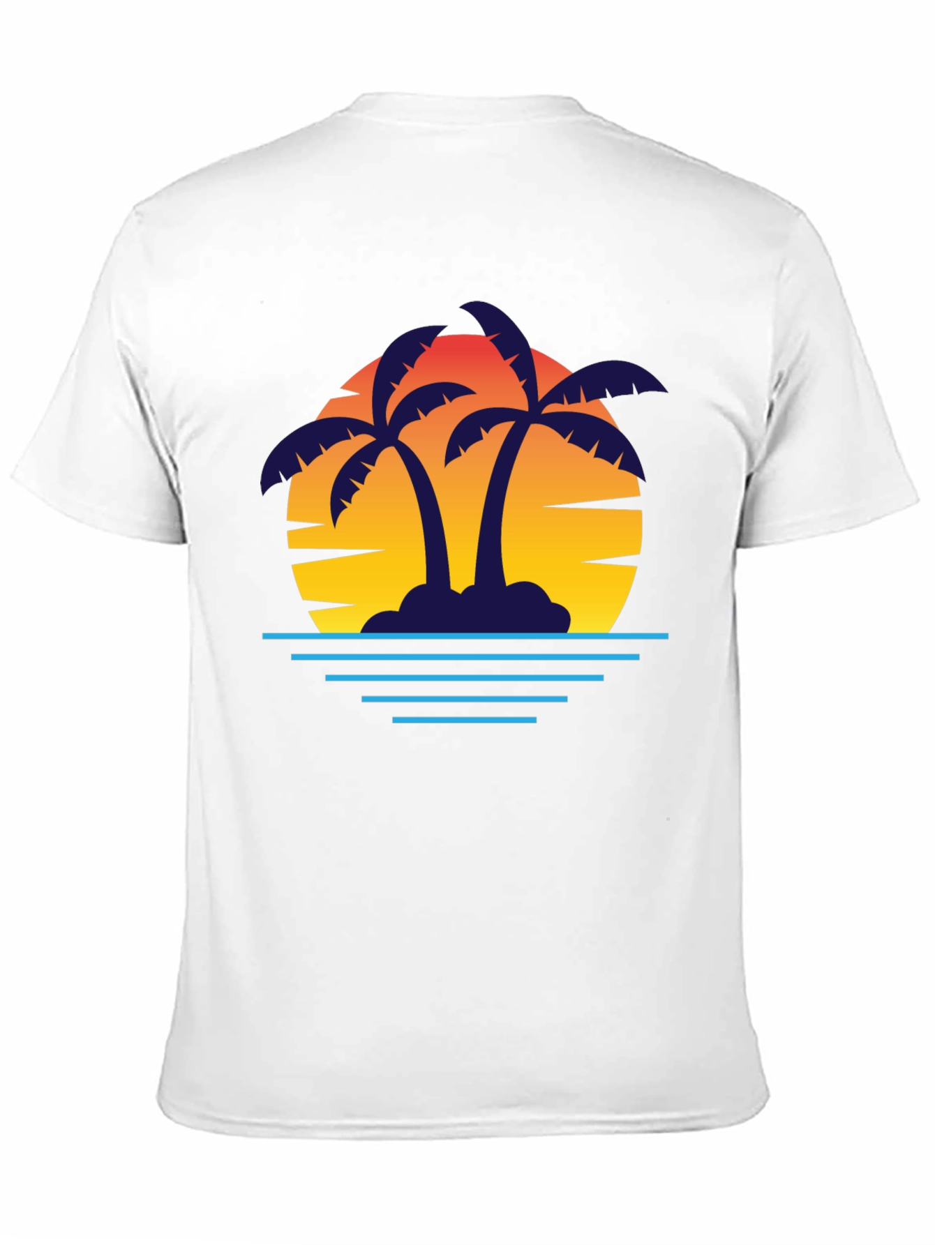 Sunset Palm T-Shirt - Black Graphic Tee