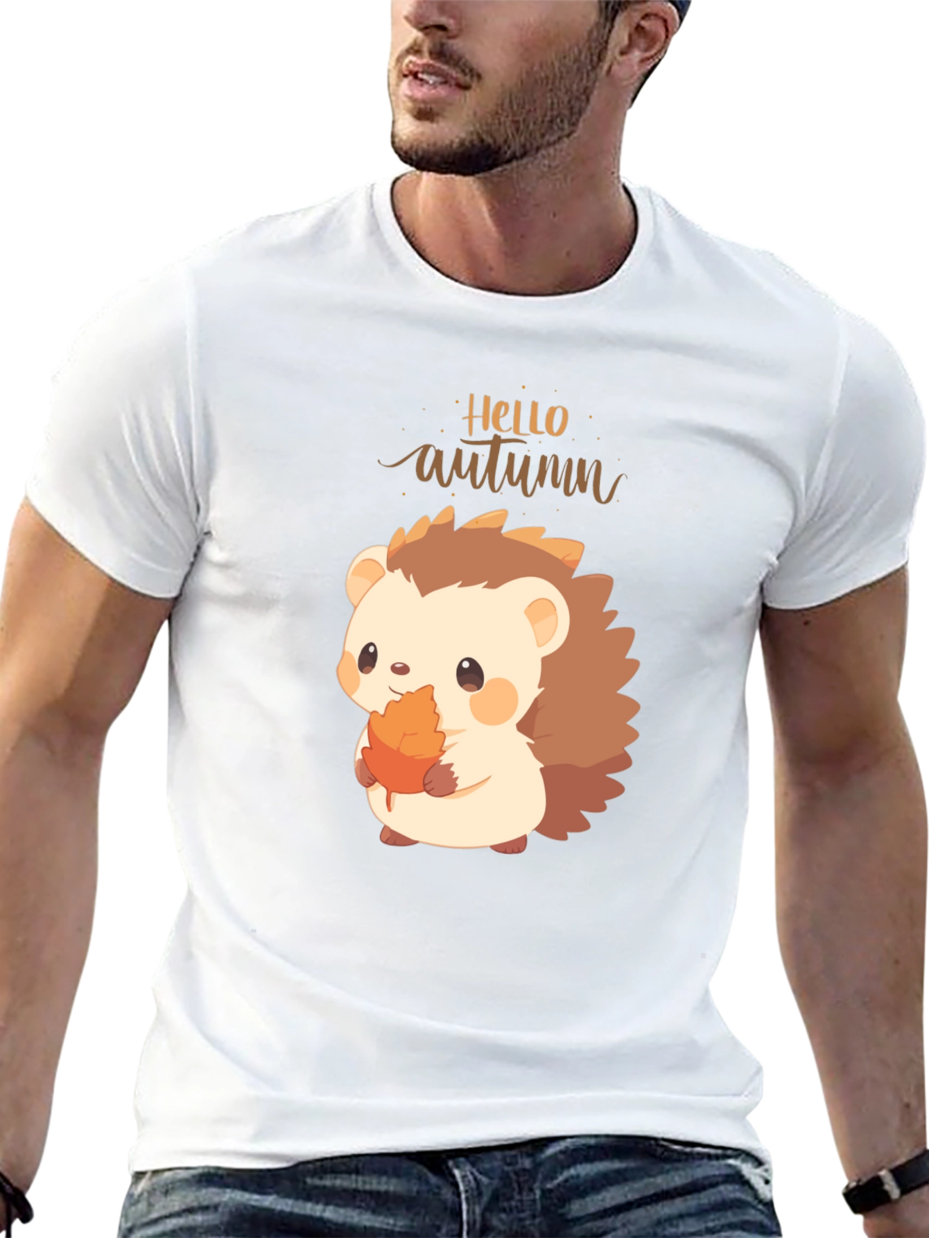 Hello Autumn Hedgehog Graphic Tee