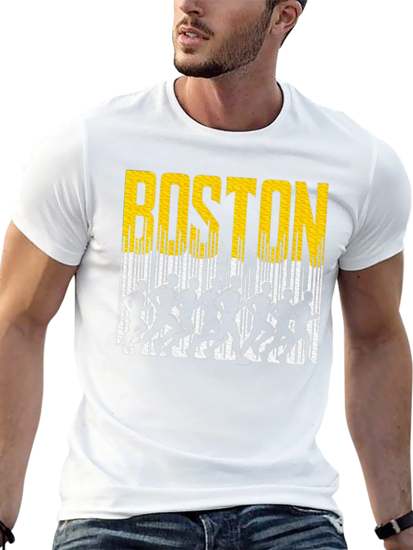 Boston Marathon Runner Graphic T-Shirt