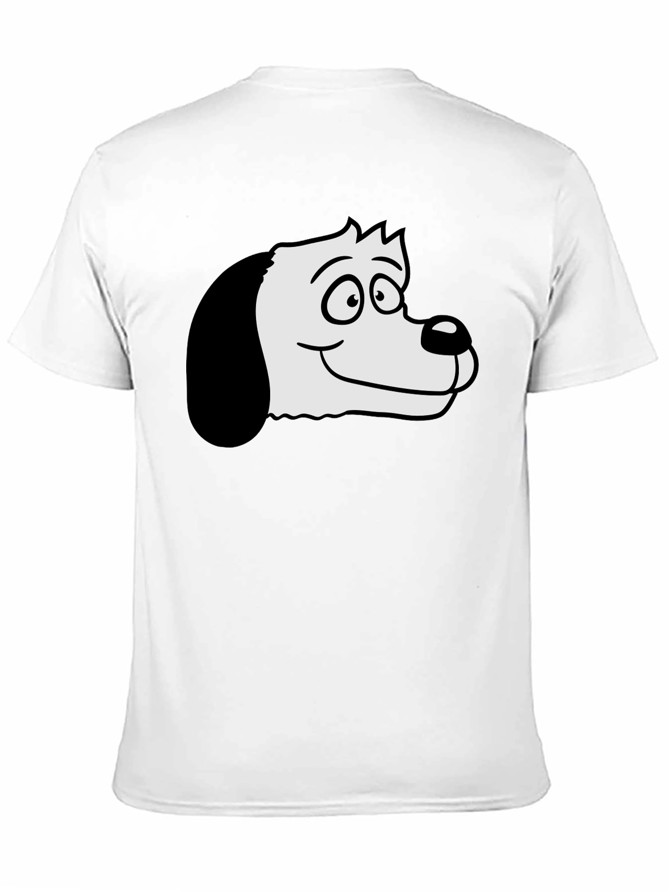Cartoon Dog Graphic Black T-Shirt