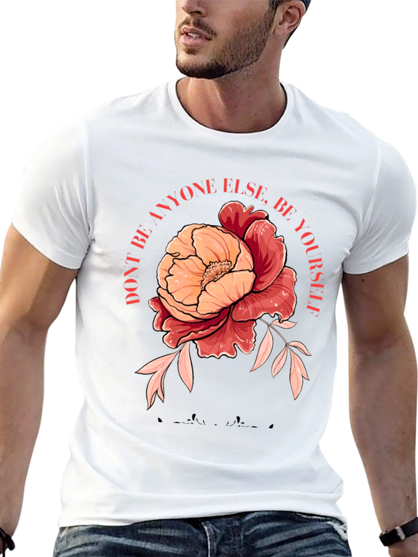 Floral Graphic Tee - Be Yourself