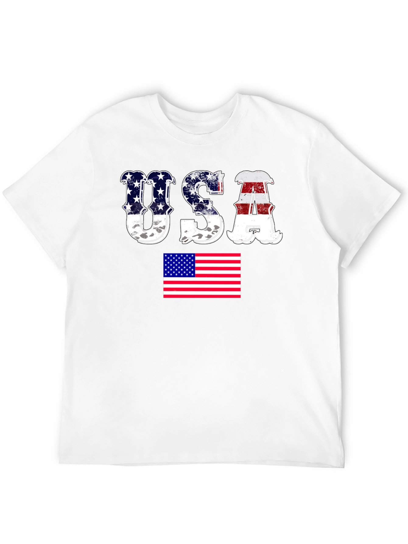 USA Flag Patriotic Graphic T-Shirt