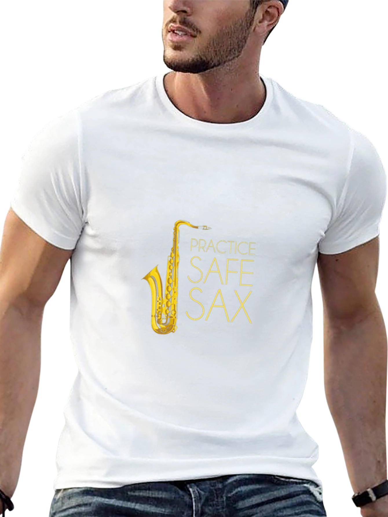Practice Safe Sax T-Shirt - Music Lover Tee