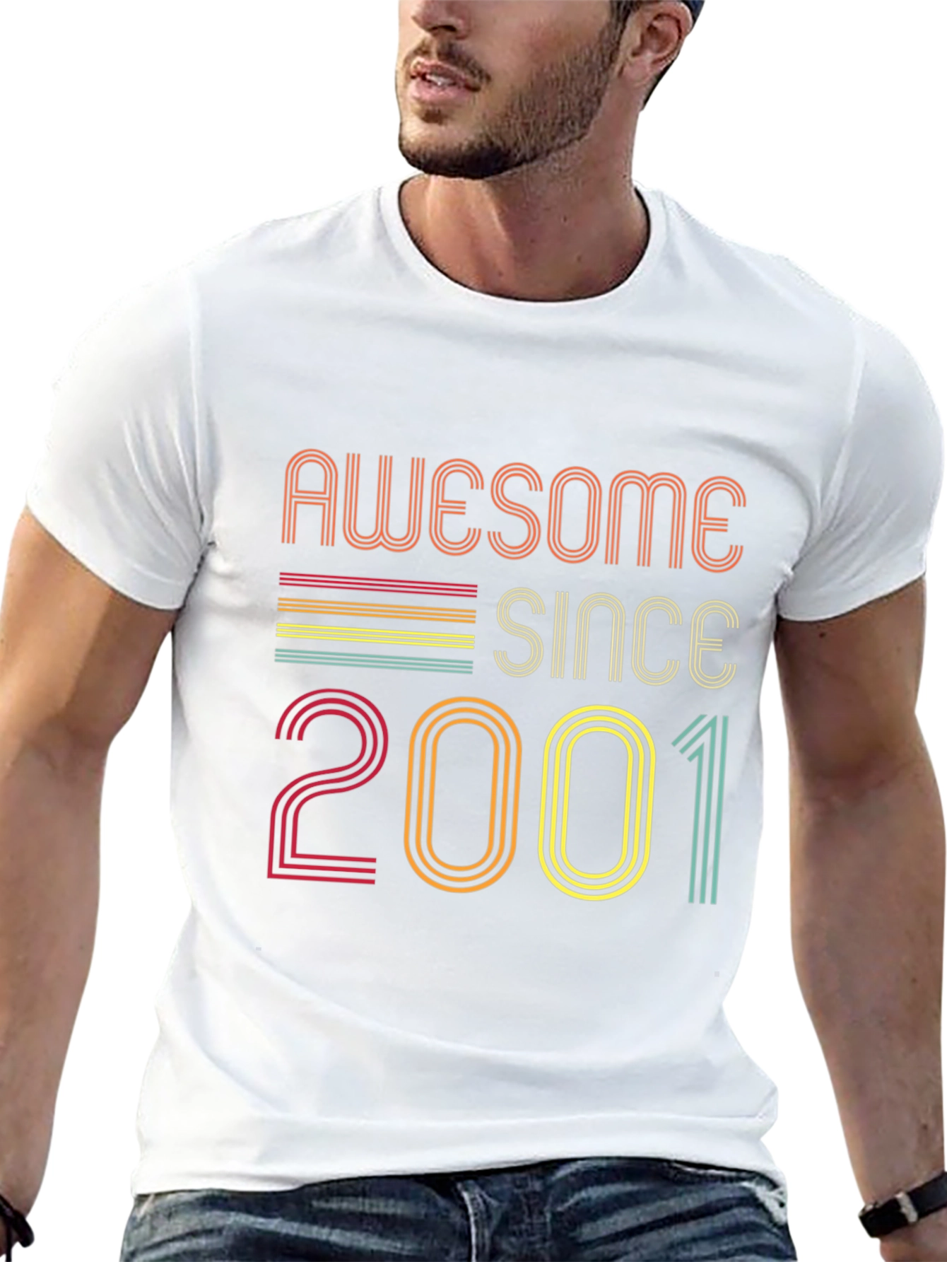 Awesome Since 2001 Black Graphic Tee