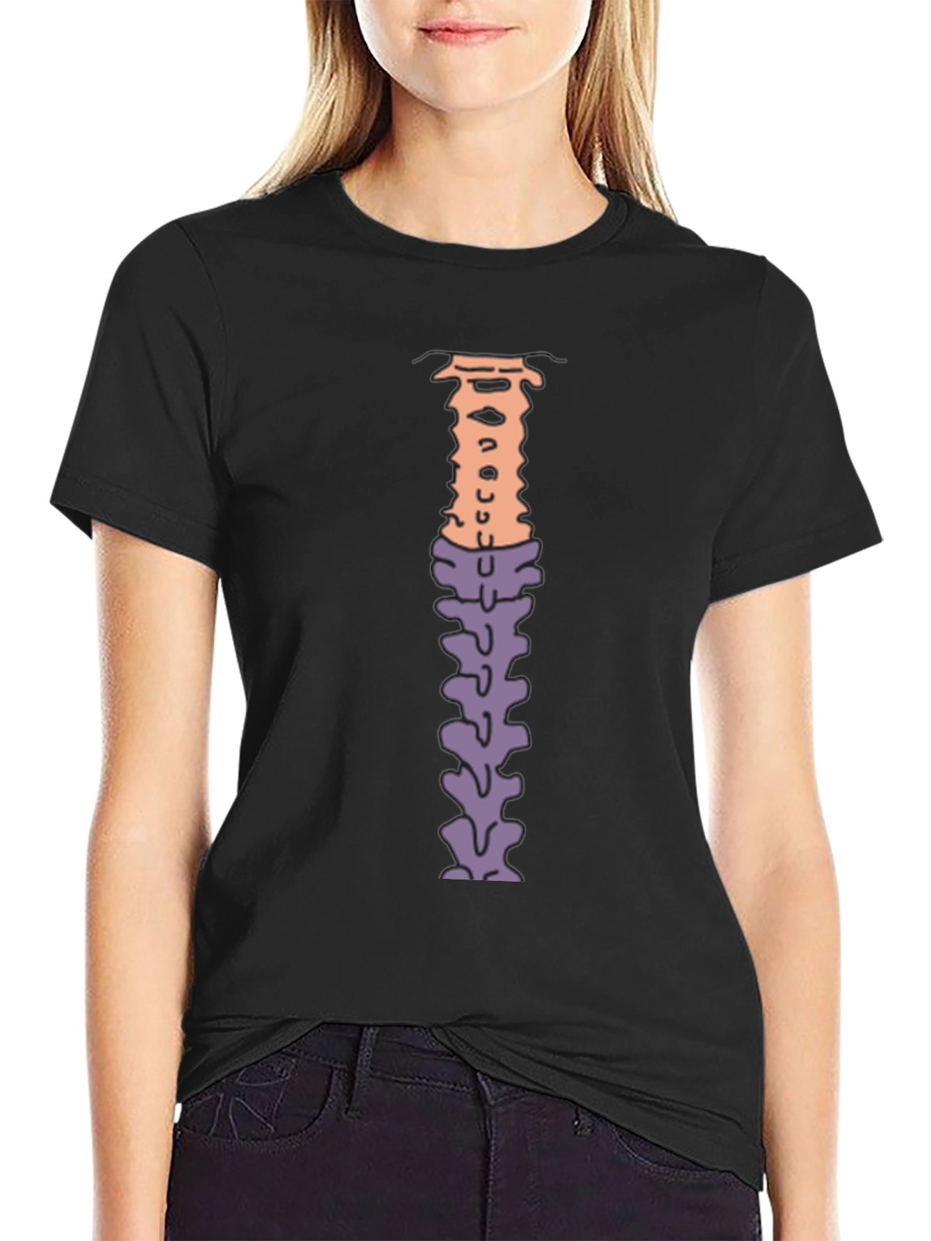 Spinal Anatomy Graphic Tee - Novelty Skeleton Shirt