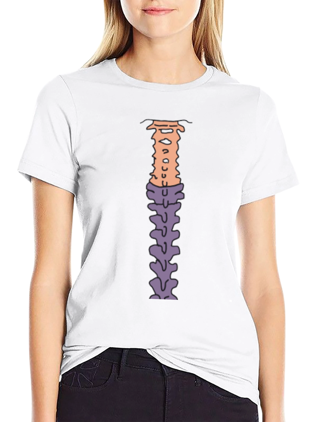 Spinal Anatomy Graphic Tee - Novelty Skeleton Shirt