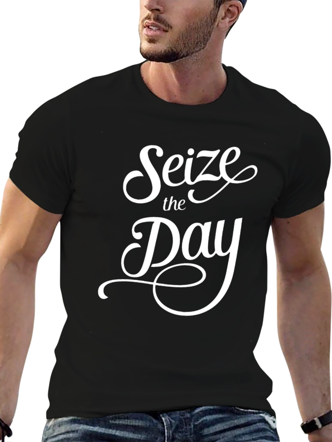 Seize the Day Graphic Tee - Black