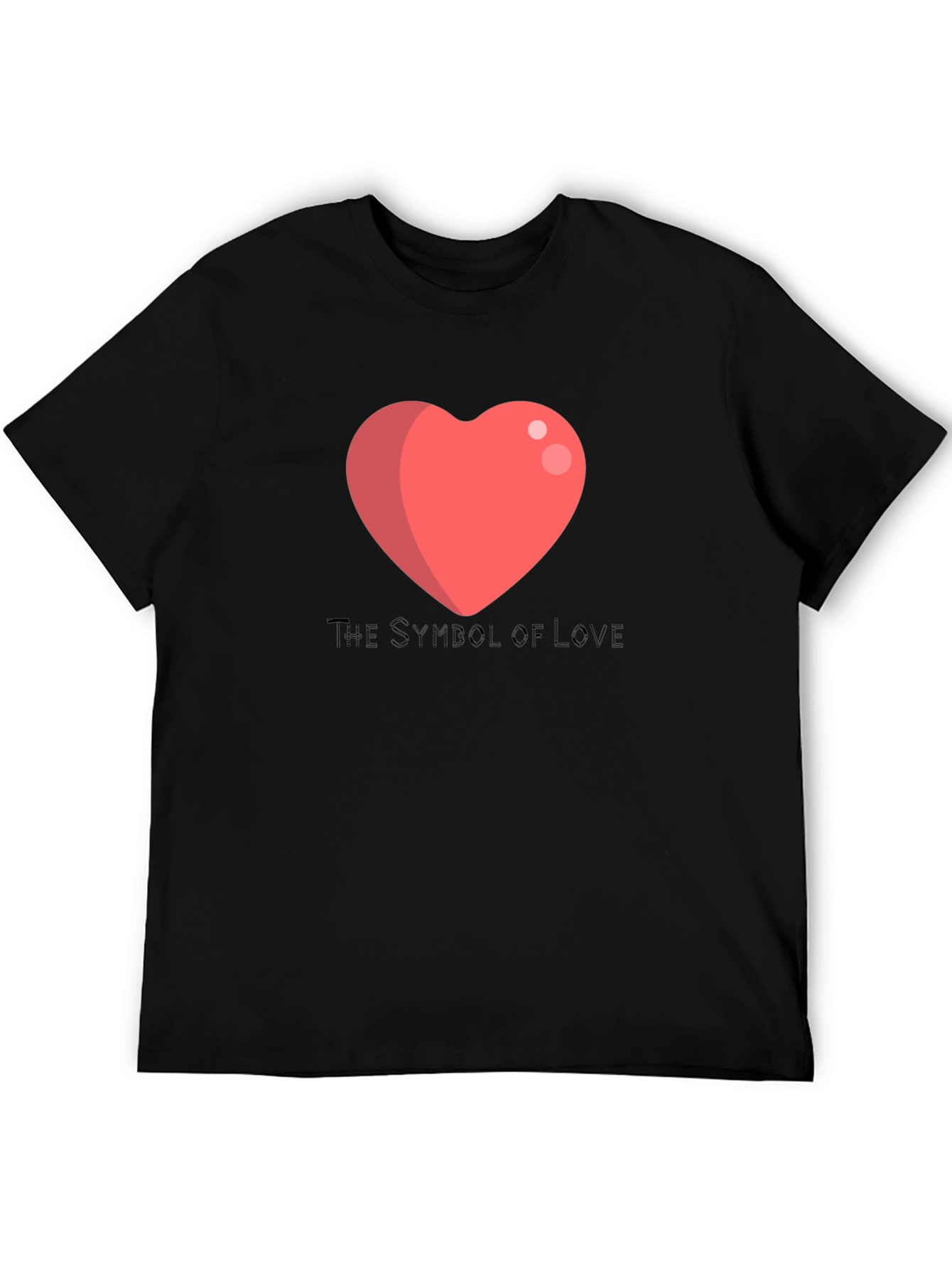 Love Symbol T-Shirt - Black Cotton Blend