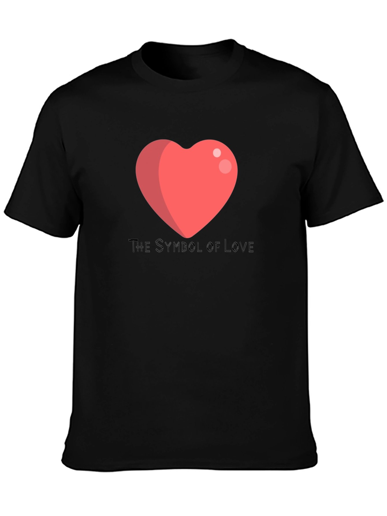 Love Symbol T-Shirt - Black Cotton Blend