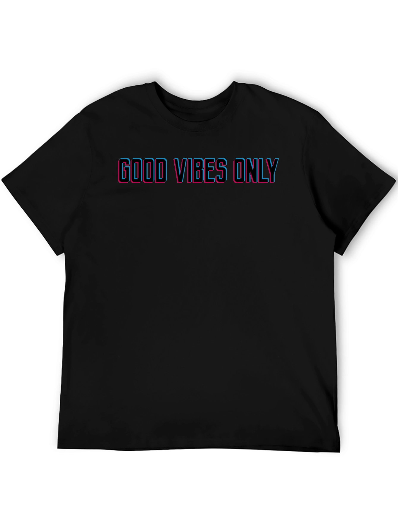 Good Vibes Only Mens Black Graphic T-Shirt