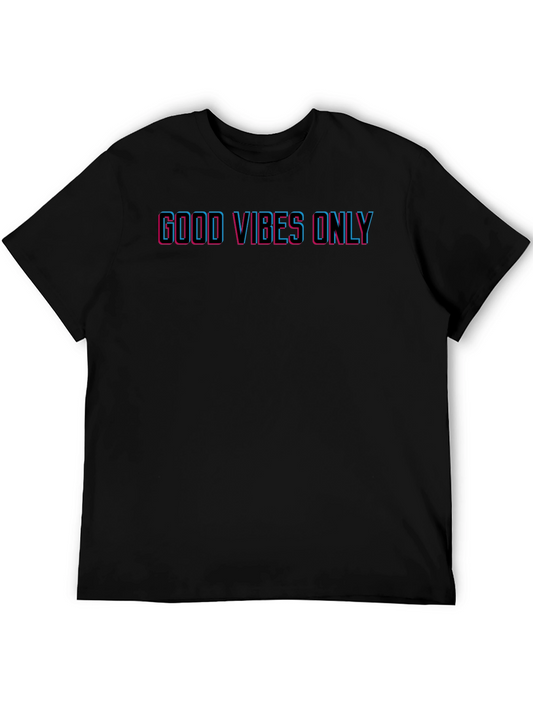 Good Vibes Only Mens Black Graphic T-Shirt