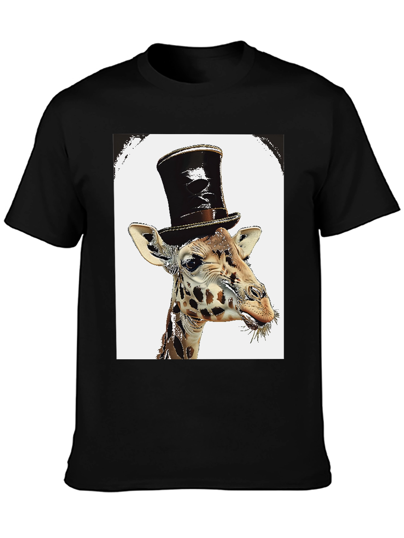 Giraffe Top Hat Graphic Tee