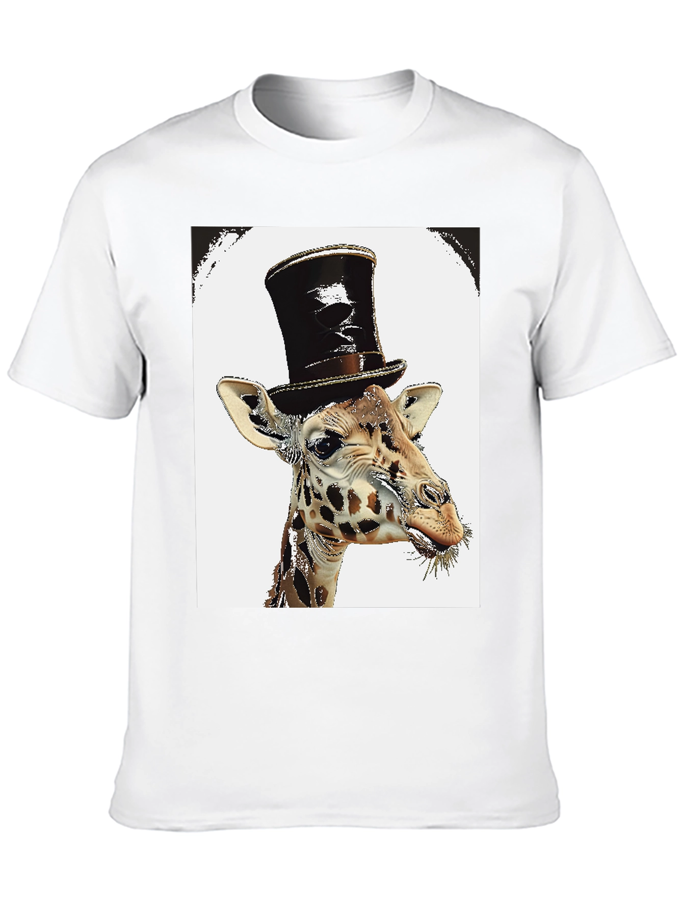 Giraffe Top Hat Graphic Tee