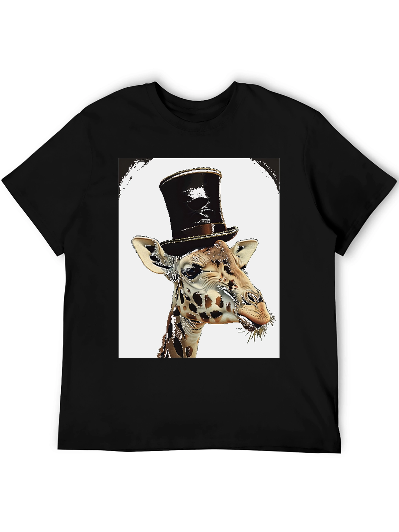 Giraffe Top Hat Graphic Tee