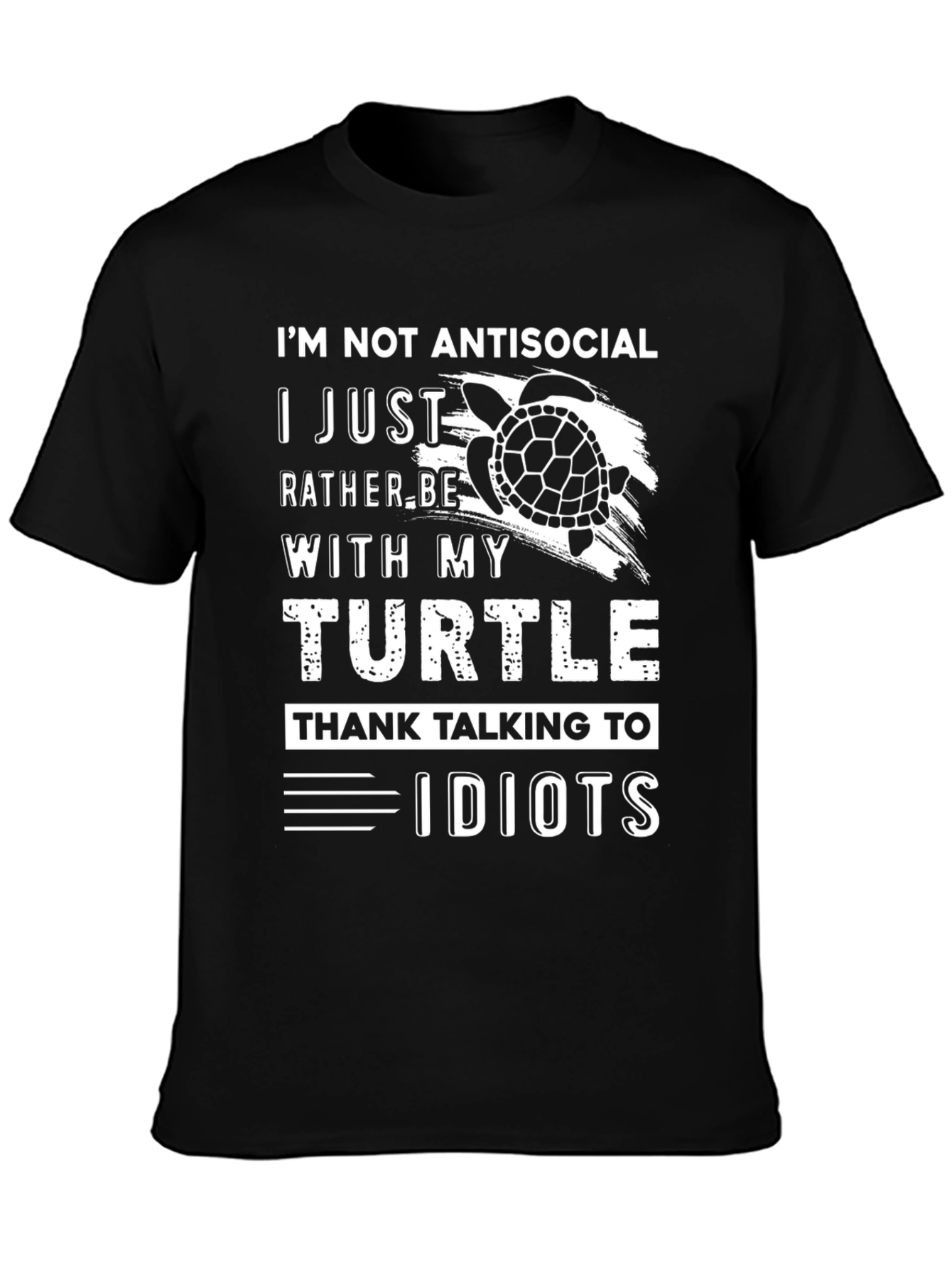 Im Not Antisocial Turtle Graphic Tee