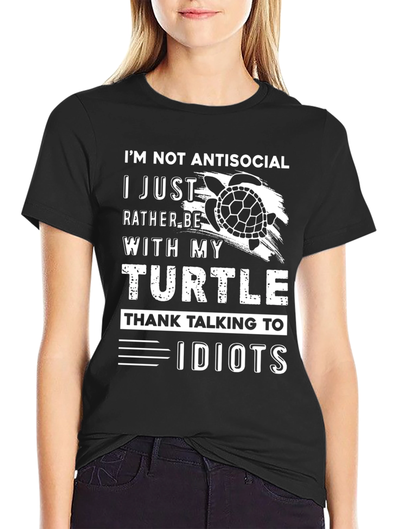 Im Not Antisocial Turtle Graphic Tee