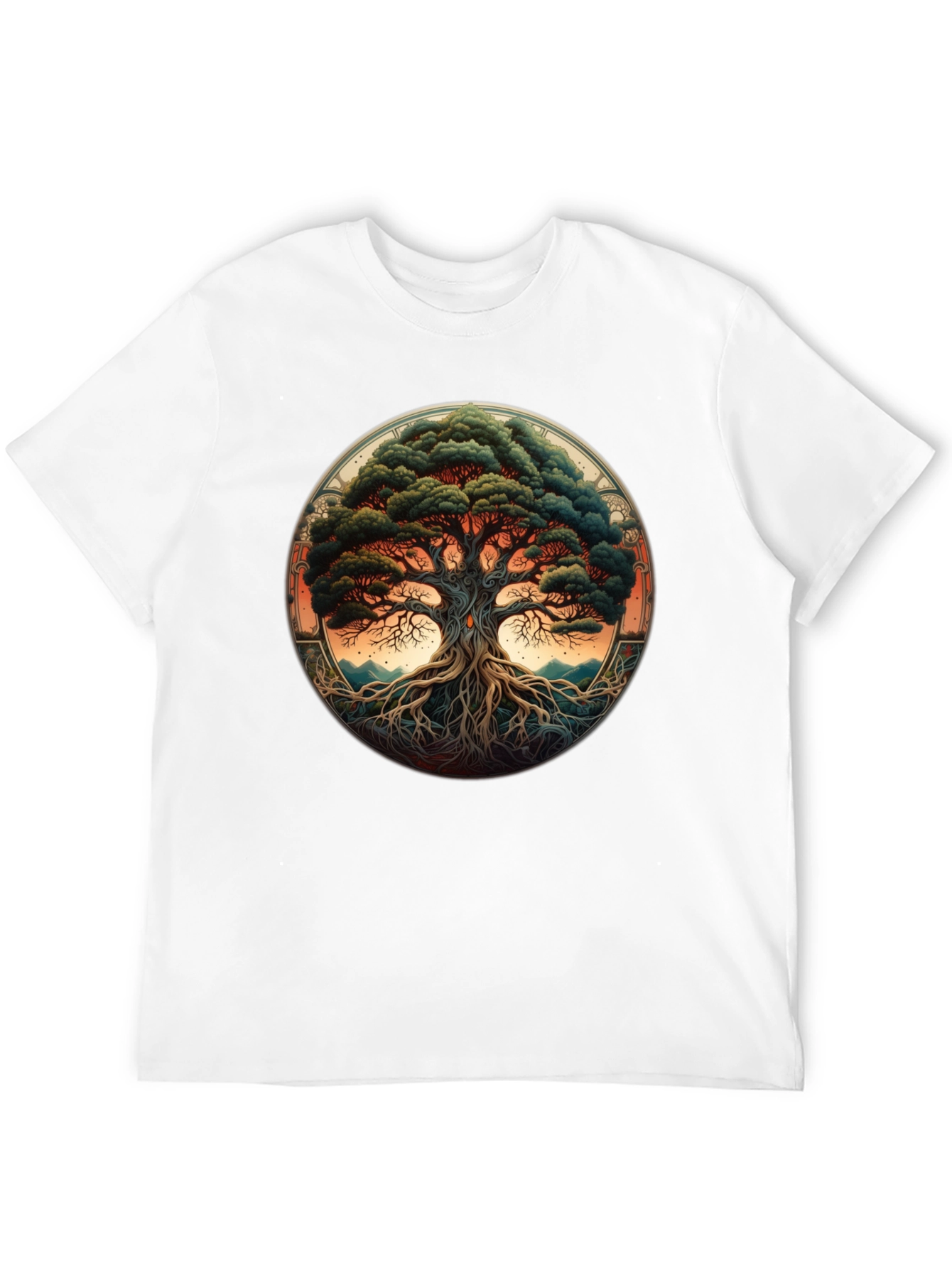 Tree of Life Graphic Tee - Black Cotton Blend
