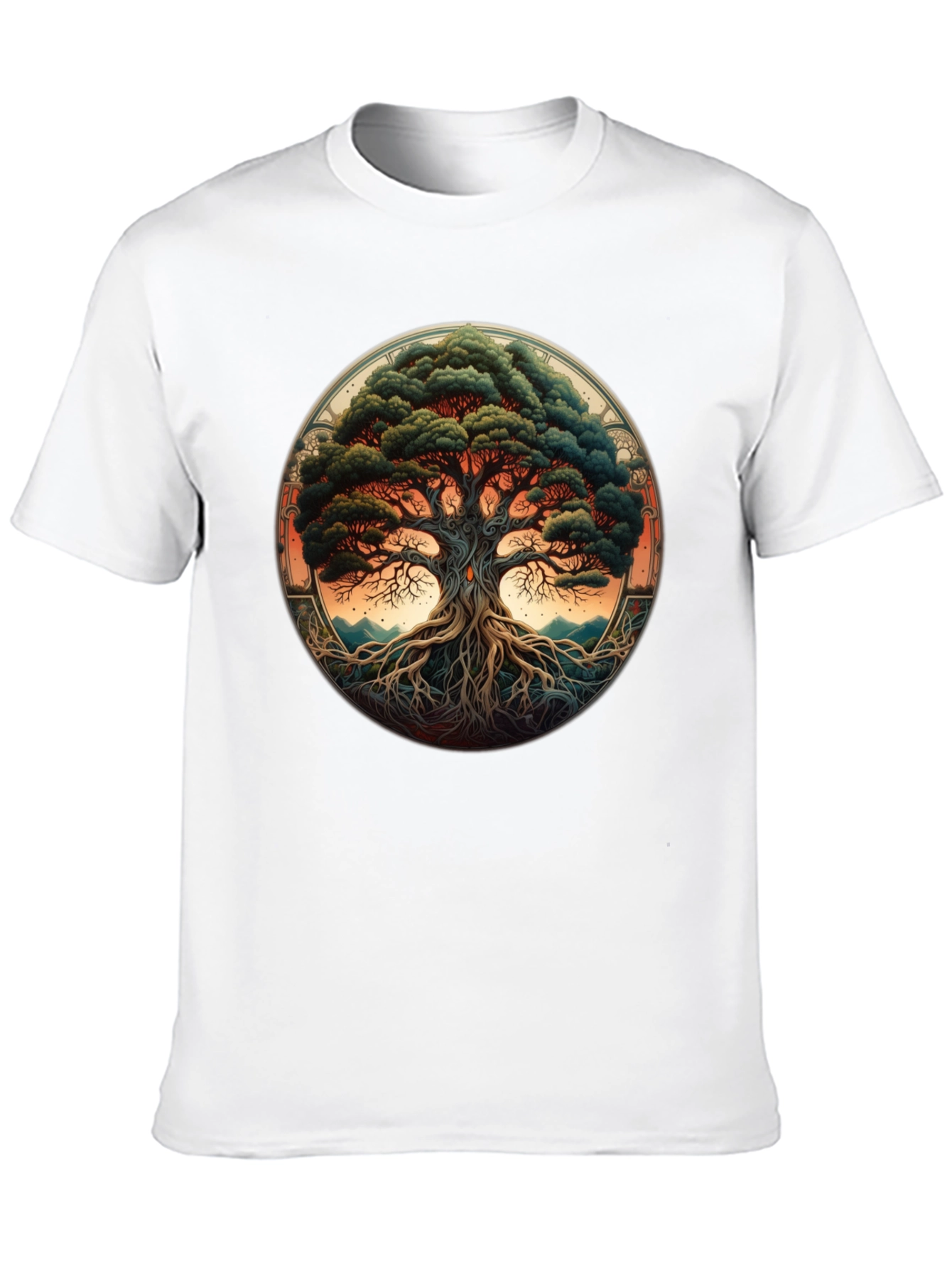 Tree of Life Graphic Tee - Black Cotton Blend