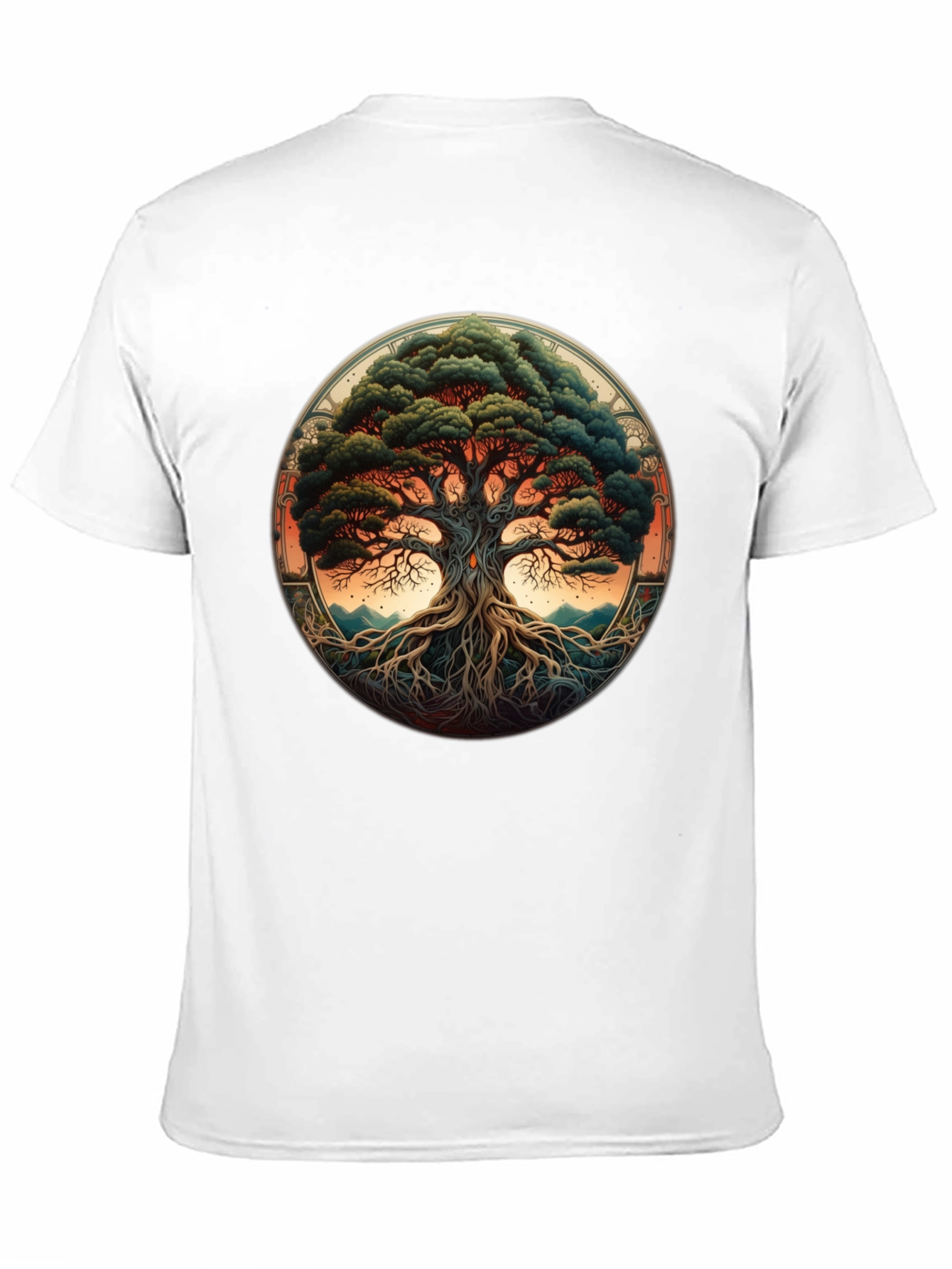 Tree of Life Graphic Tee - Black Cotton Blend