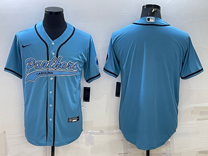 Men's Carolina Panthers Blue Blank Jerseys
