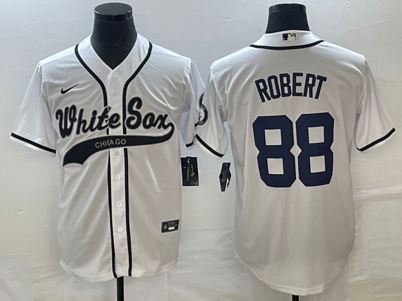 Men's Chicago White Sox Luis Robert #88 White Replica Player Jerseys Joint Edition