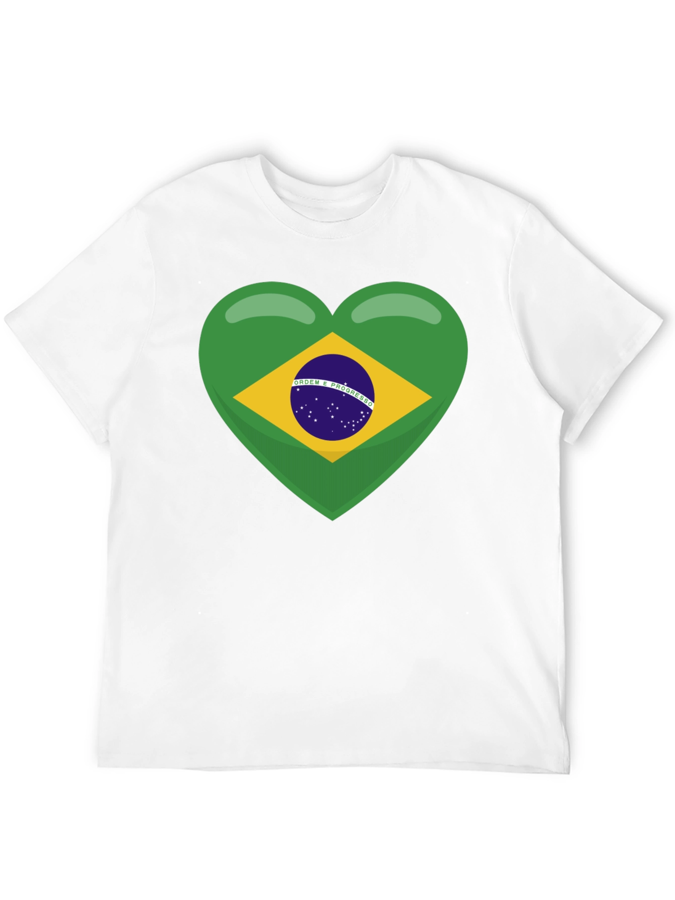 Brazil Flag Heart T-Shirt - Show Your Love!