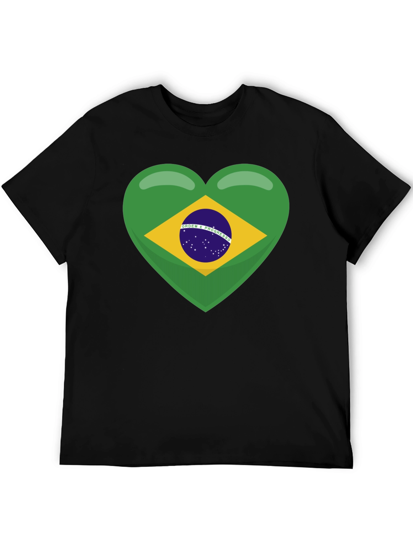 Brazil Flag Heart T-Shirt - Show Your Love!