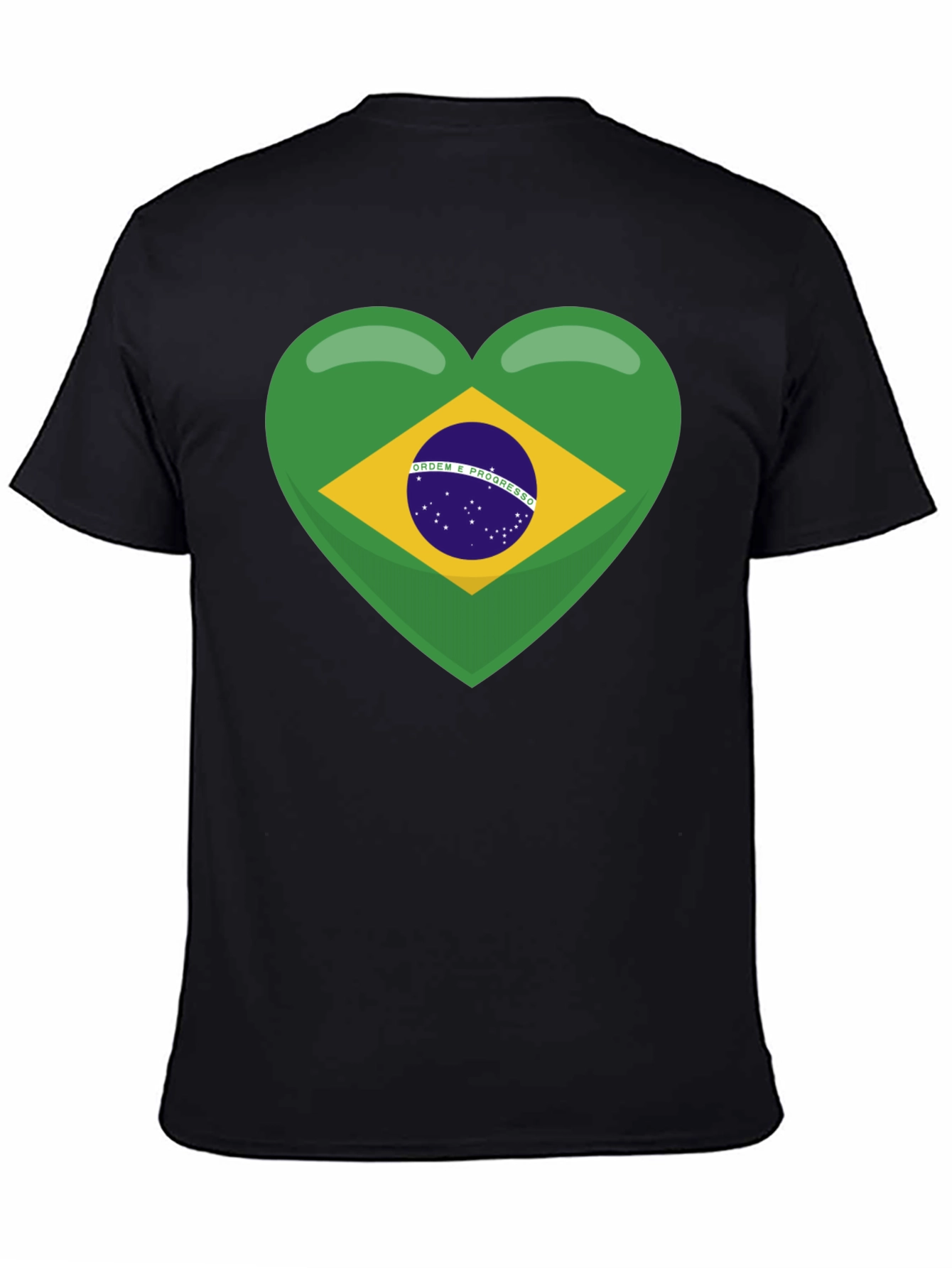 Brazil Flag Heart T-Shirt - Show Your Love!