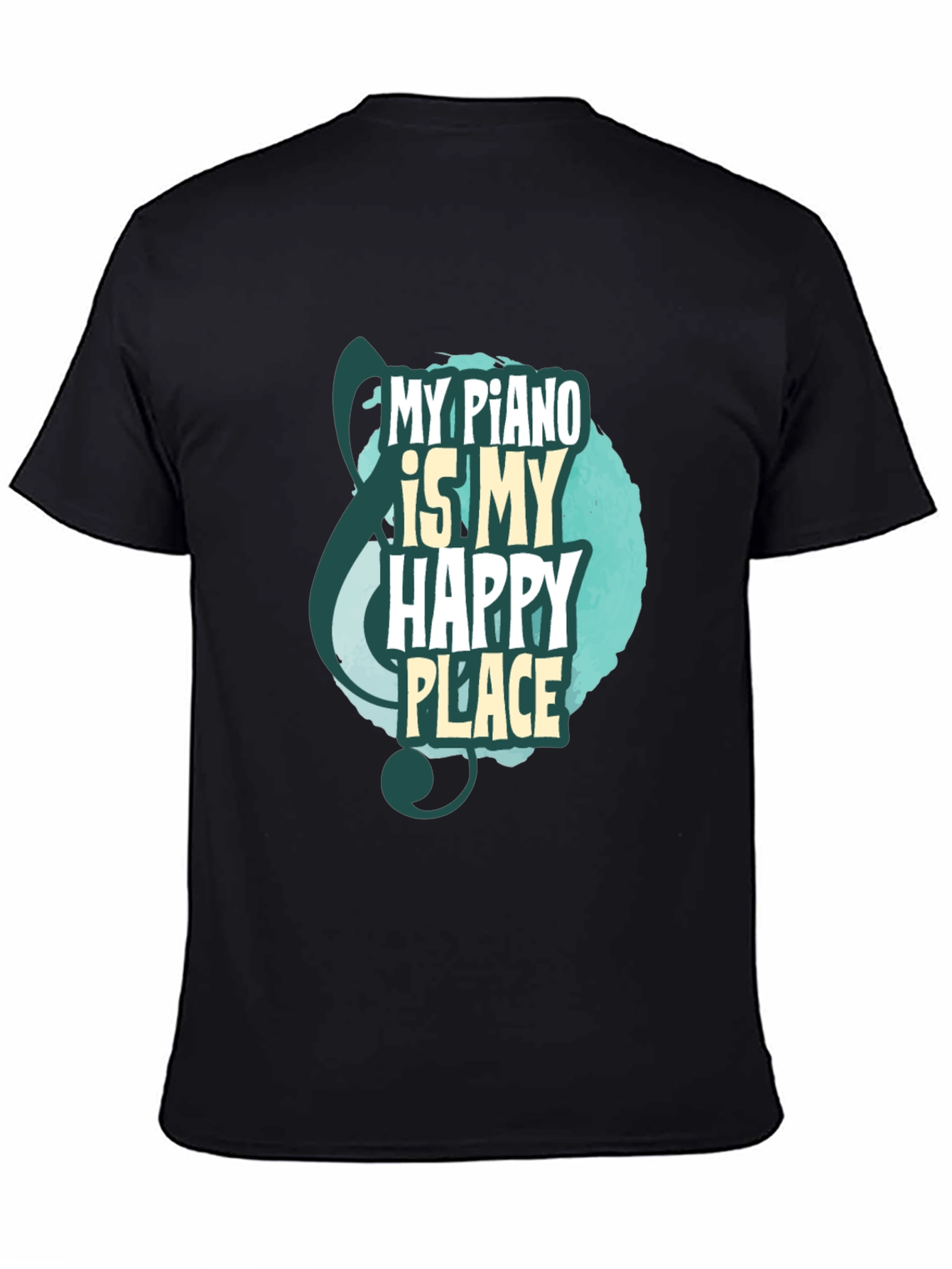 Piano Is My Happy Place T-Shirt Music Lover Tee