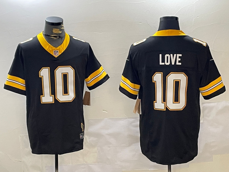 Men's Green Bay Packers Jordan Love #10 Black Player Jerseys