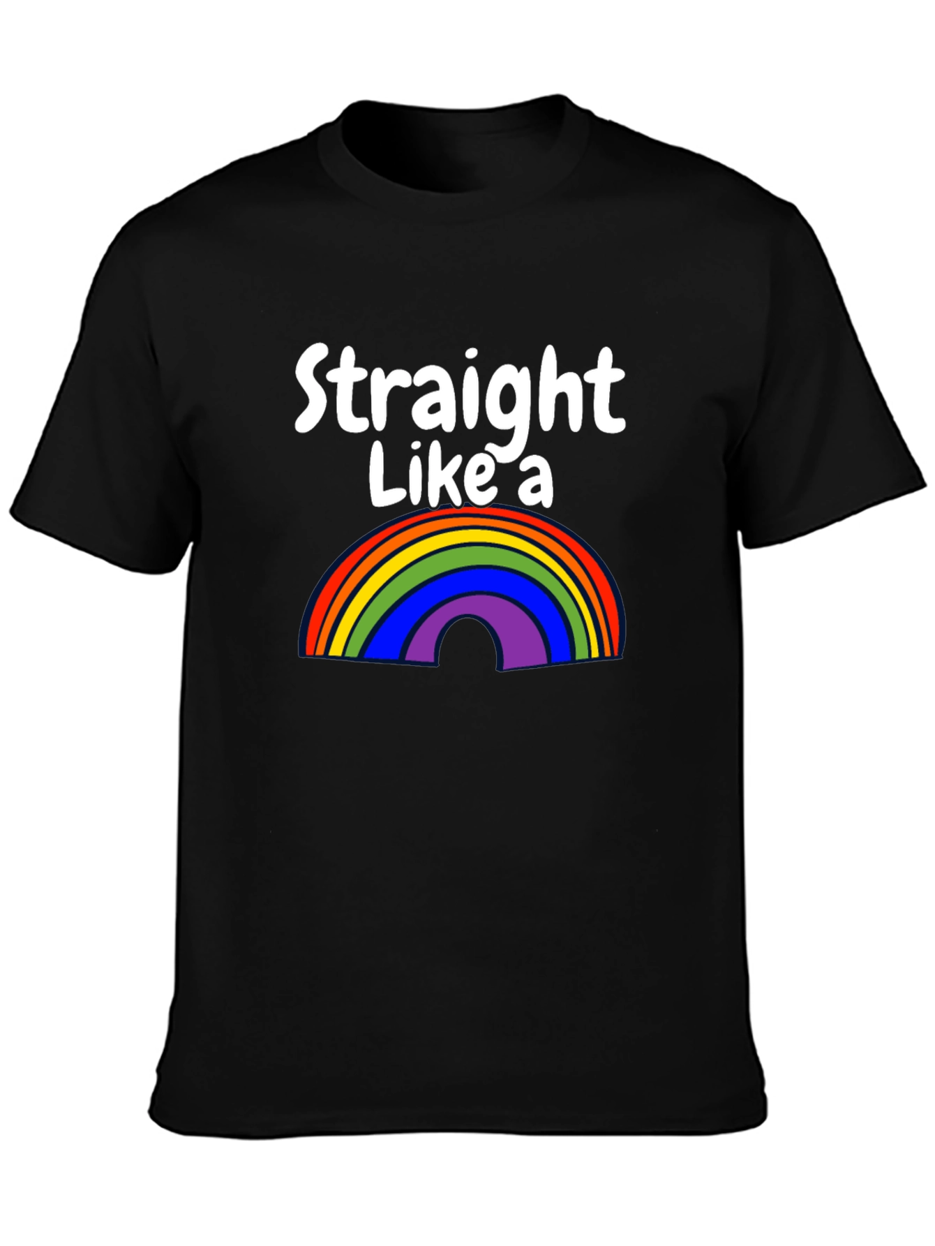 Straight Like a Rainbow Graphic Tee