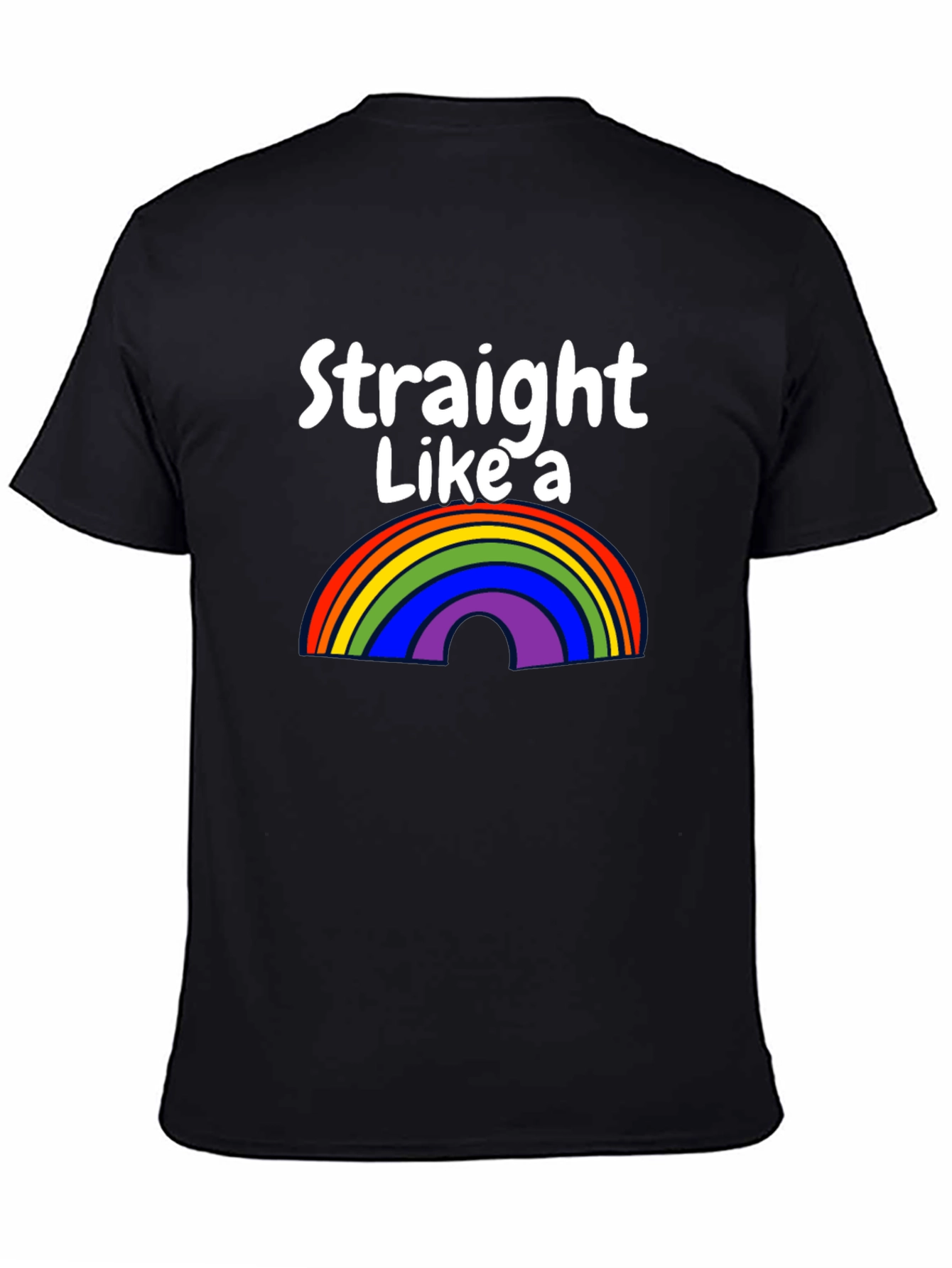Straight Like a Rainbow Graphic Tee