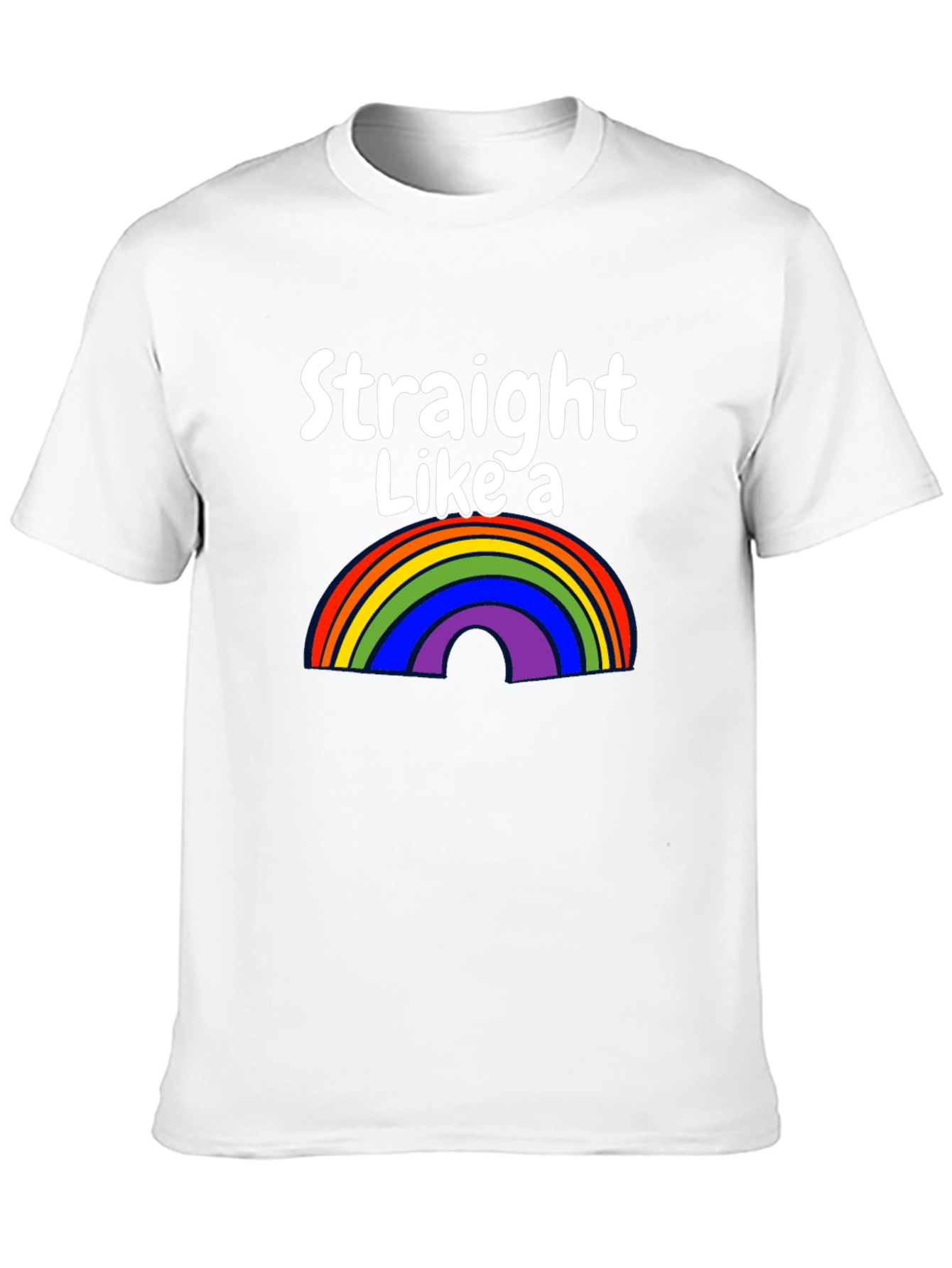 Straight Like a Rainbow Graphic Tee