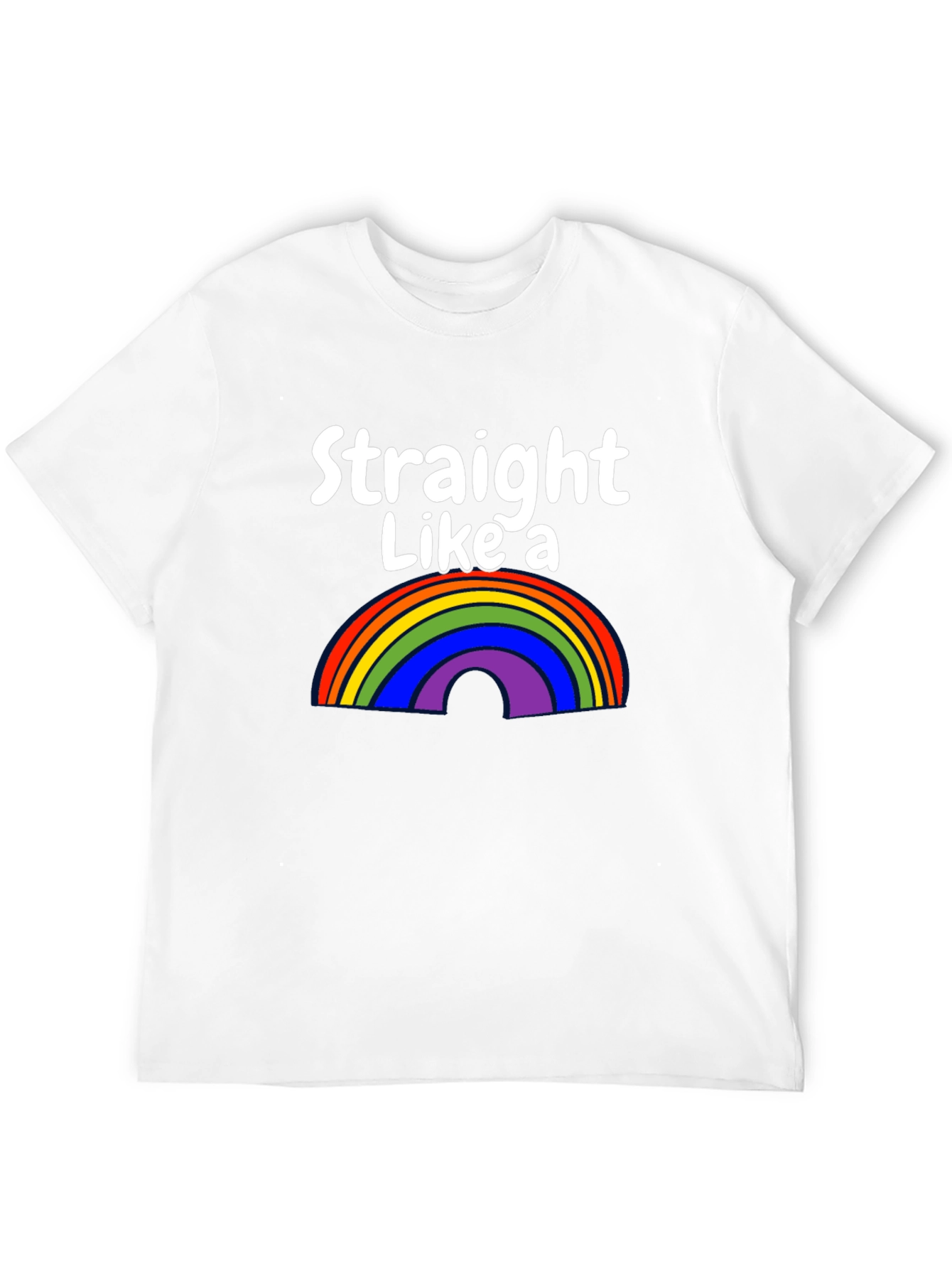 Straight Like a Rainbow Graphic Tee