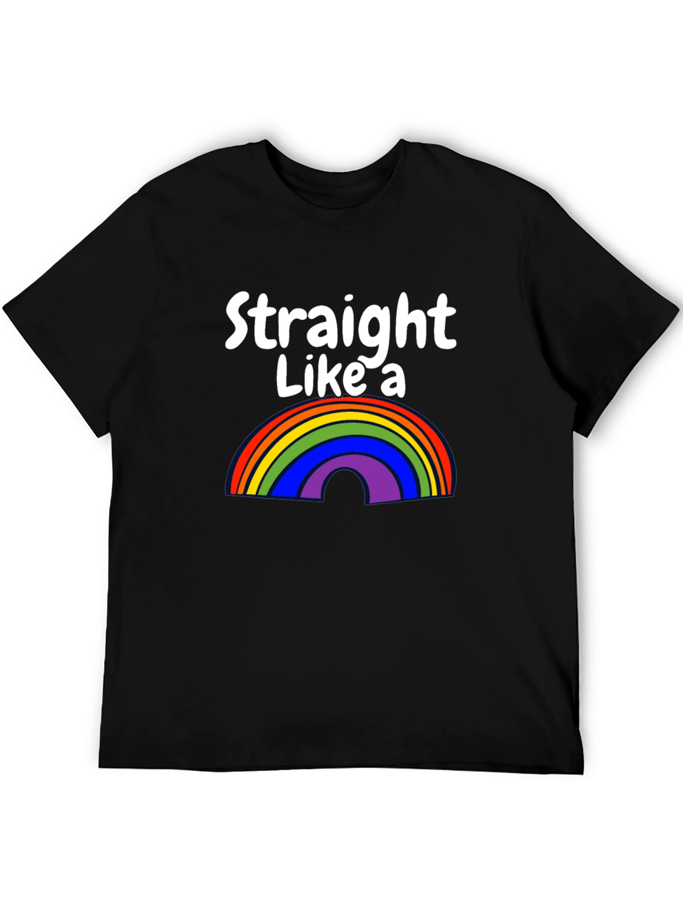 Straight Like a Rainbow Graphic Tee