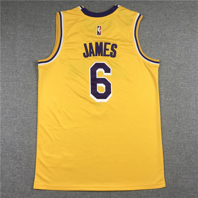 Men's Los Angeles Lakers LeBron James #6 Gold 2022/23 Swingman Jerseys - Icon Edition