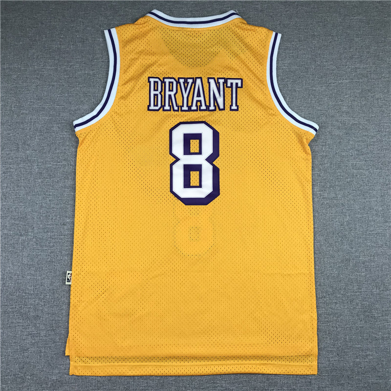 Men's Los Angeles Lakers Kobe Bryant Yellow 1996-97 Hardwood Classics Authentic Jerseys