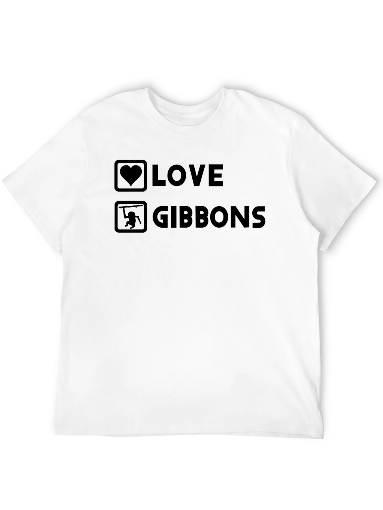 I Love Gibbons Graphic T-Shirt - Unisex Crew Neck
