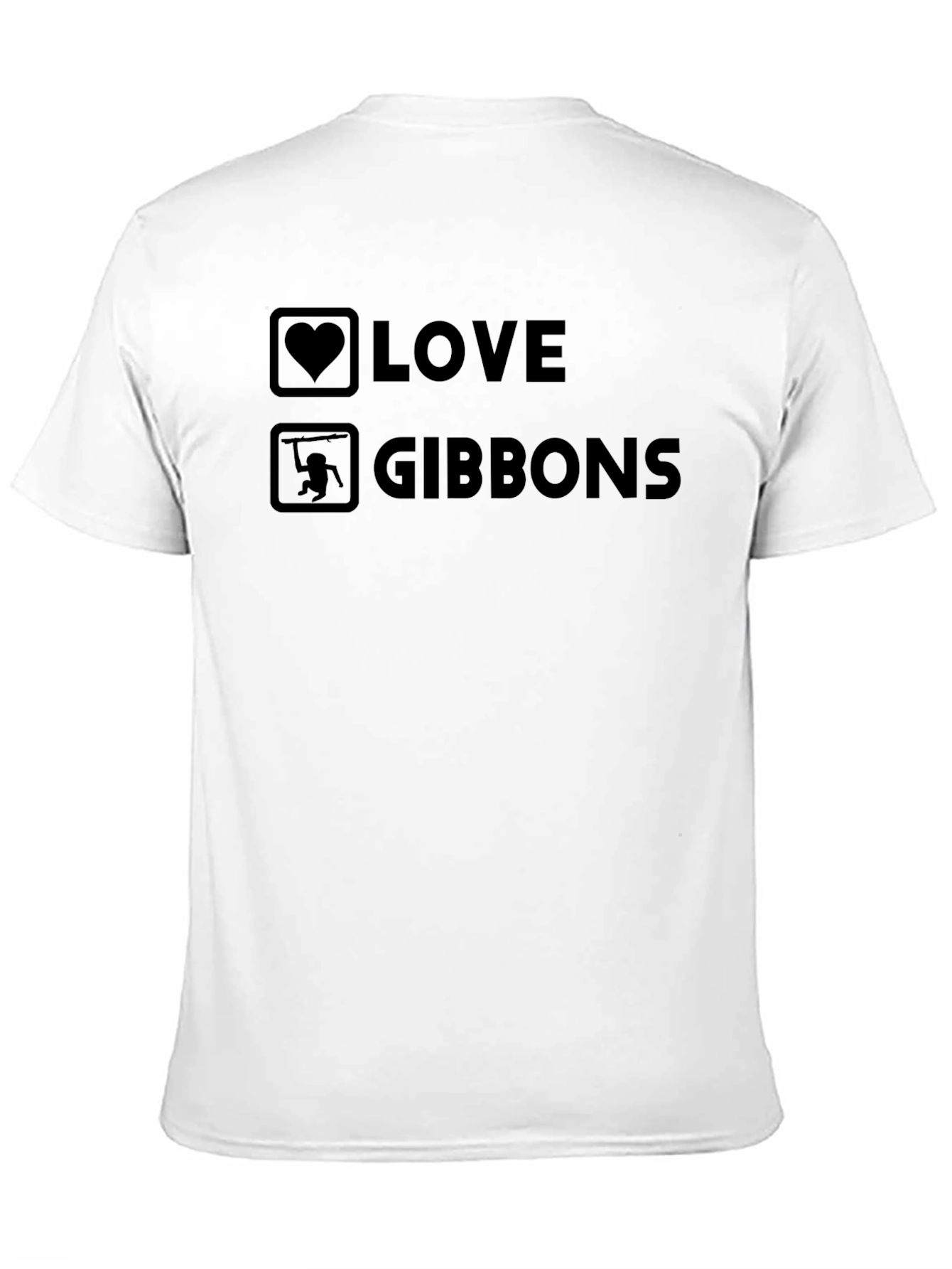 I Love Gibbons Graphic T-Shirt - Unisex Crew Neck