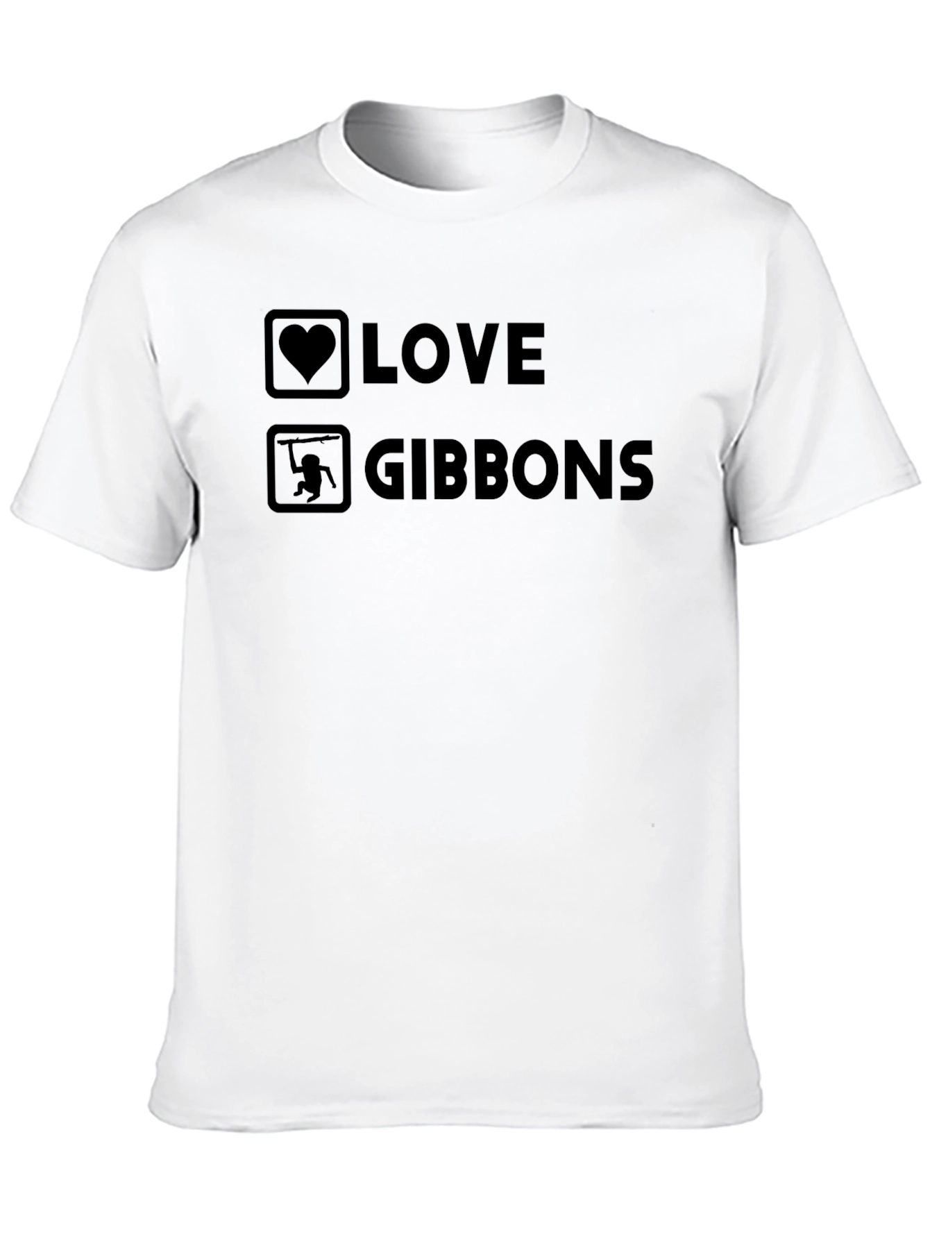 I Love Gibbons Graphic T-Shirt - Unisex Crew Neck