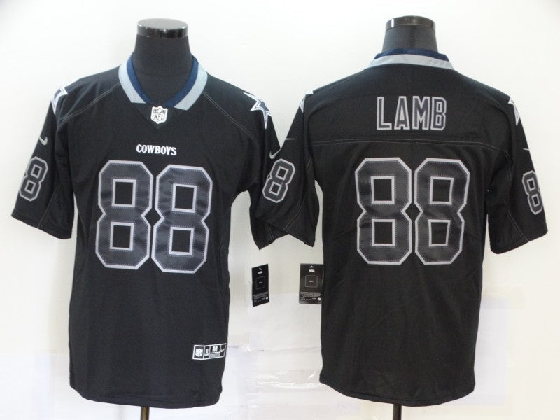 Men's Dallas Cowboys CeeDee Lamb #88 Black Authentic Game Jerseys