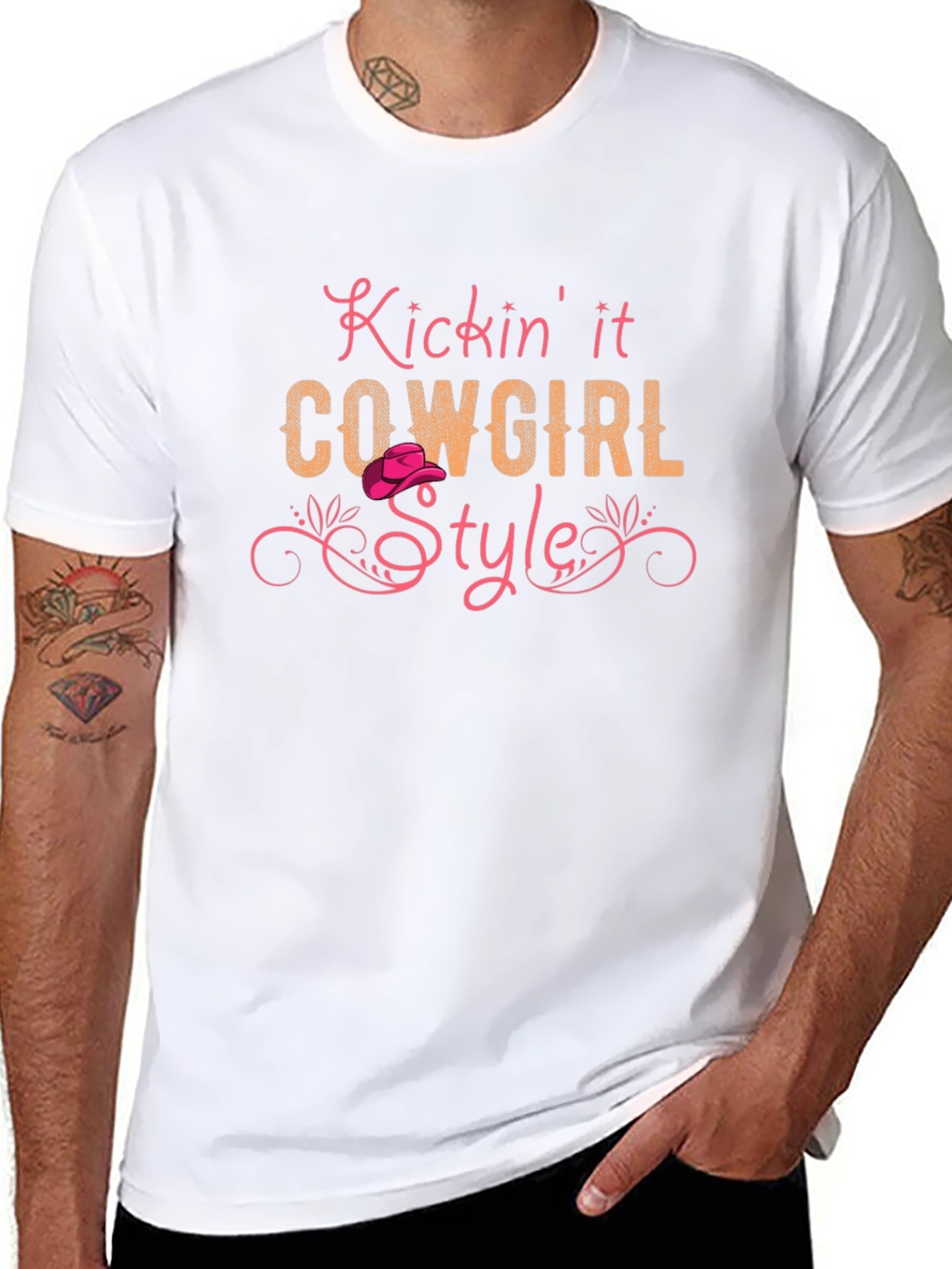 Kicking it Cowgirl Style Graphic Tee