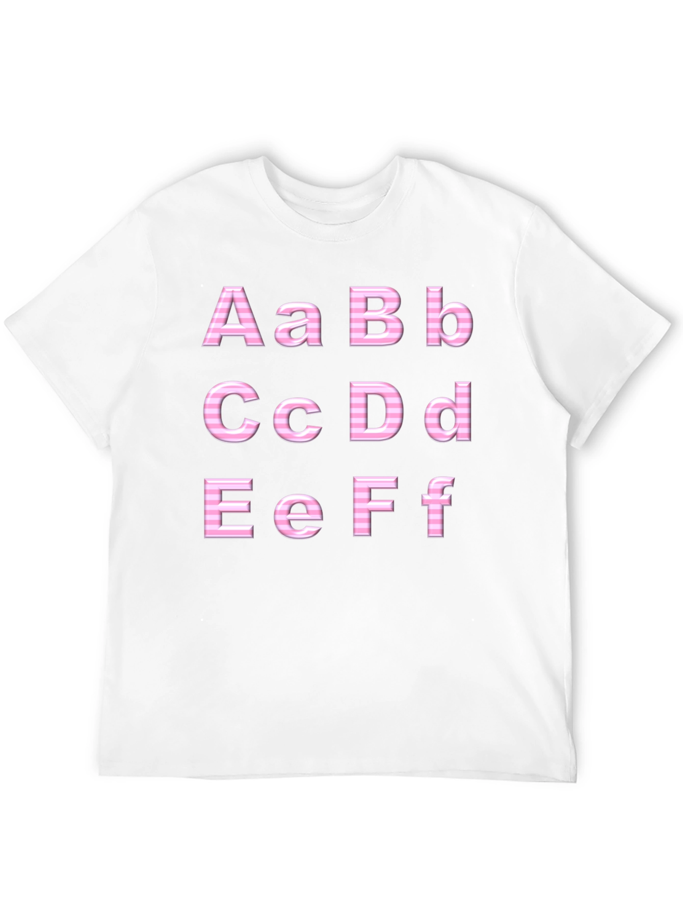 Alphabet Print Black T-Shirt