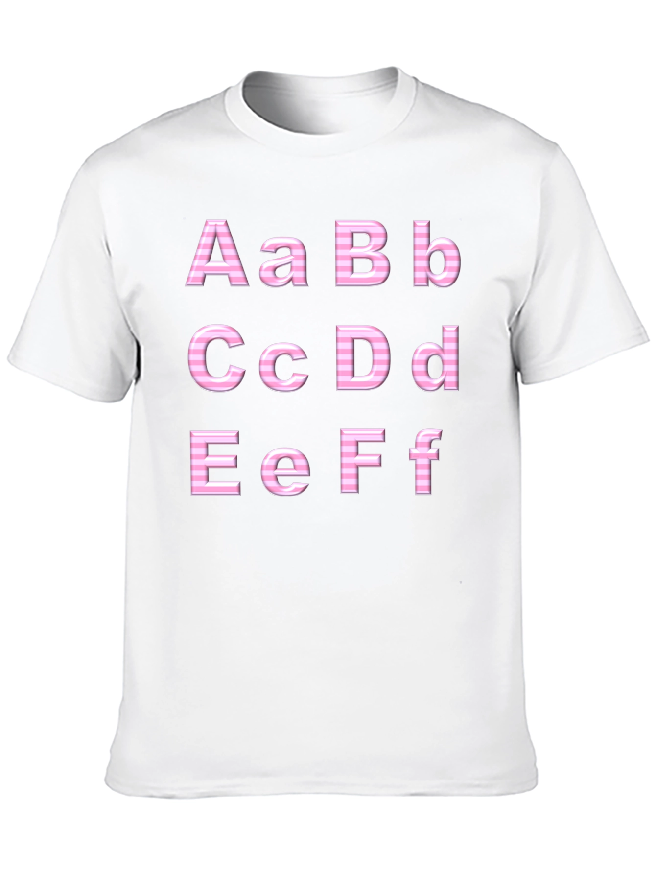 Alphabet Print Black T-Shirt