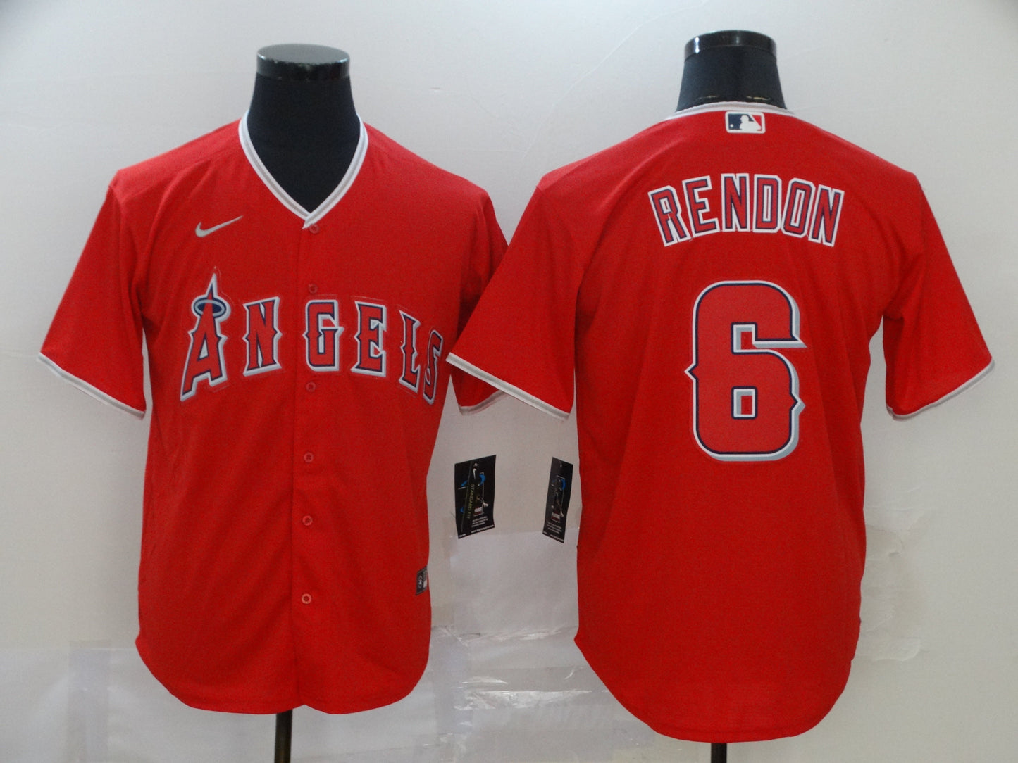 Men's Los Angeles Angels Anthony Rendons #6 Red Sewn Player Jerseys