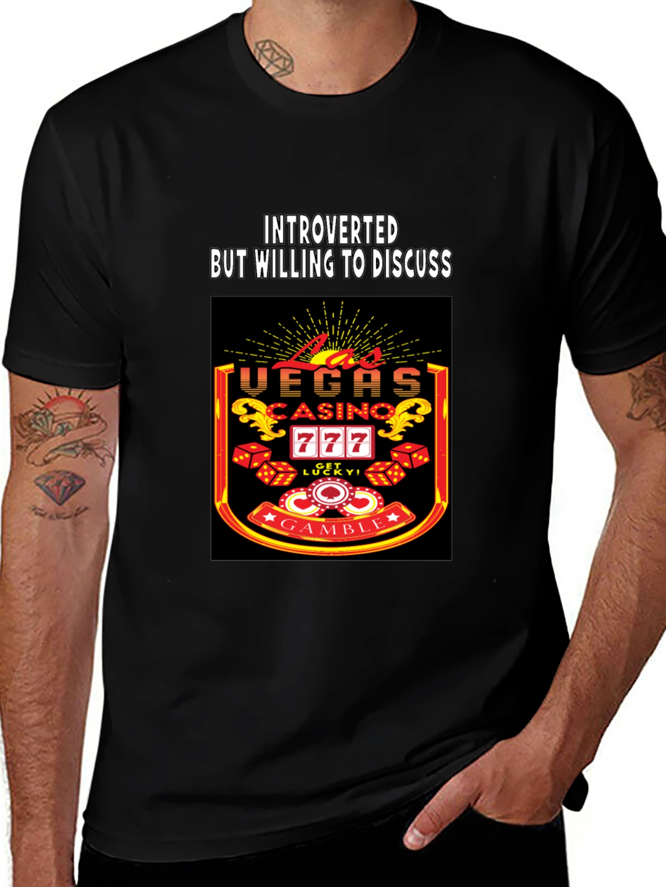 Introverted but Willing to Discuss Vegas Casino T-Shirt